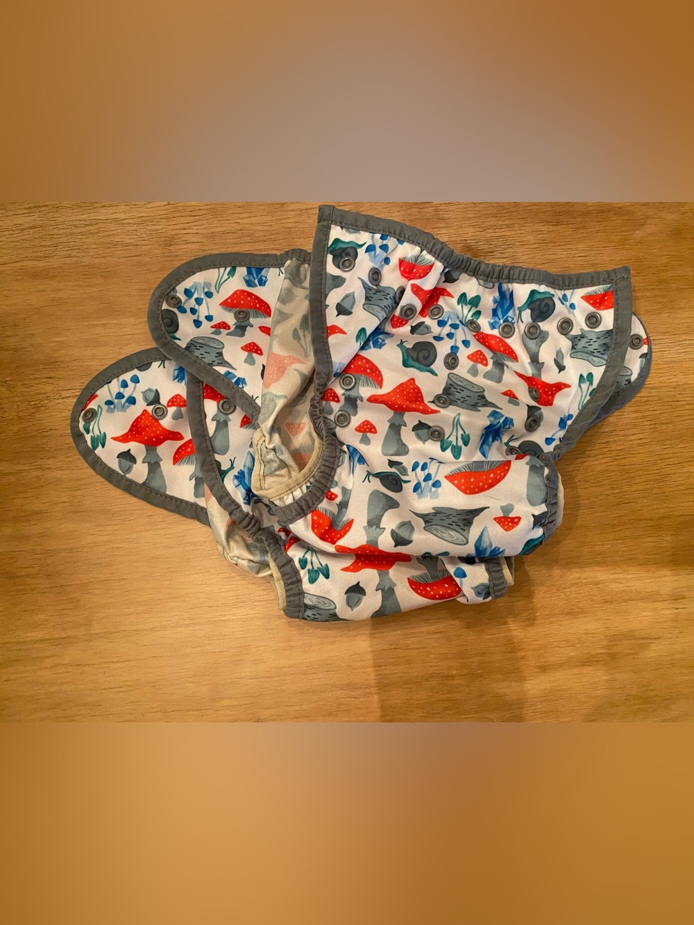 Thirsties Duo Wrap mushroom print set